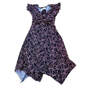 Volume One Pink and Black Patterned Dress